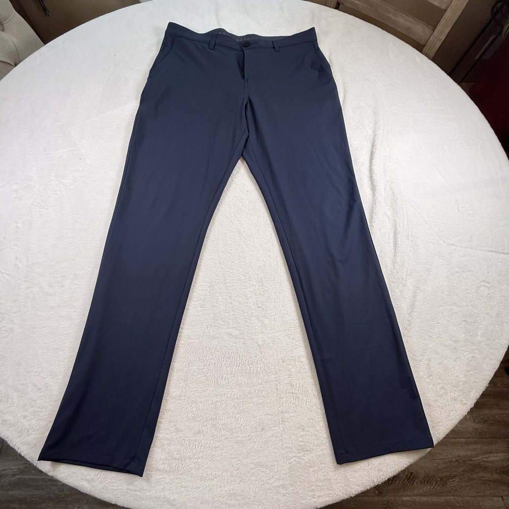 TravisMathew Golf Pants Mens 34x32‎ Blue Performance Stretch Flat Front